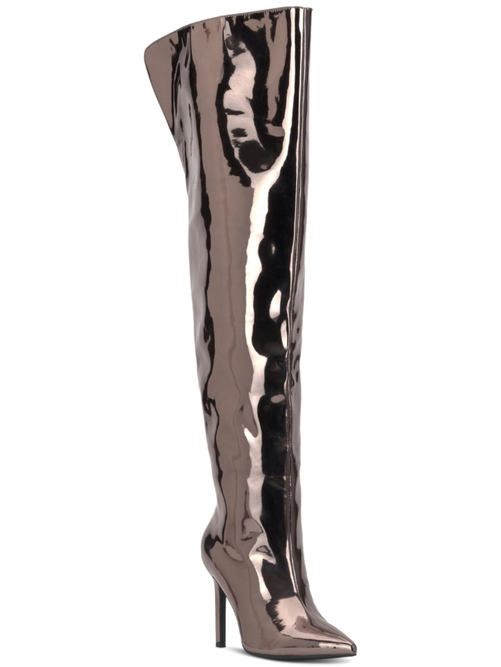 SEDONA Women's Metallic Pointed Toe Over-the-Knee Boots